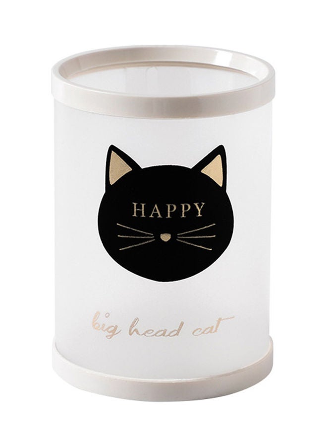 NIBEMINENT Printed Pencil Holder Black/White/Clear