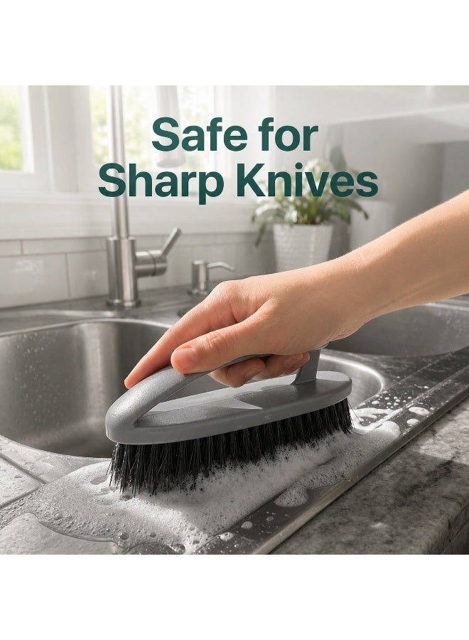 Scrub Brush with Handle for Floor & Bathroom Cleaning – Heavy Duty Srcrub Multi-Purpose Scrubbing Brush for Tiles, Grout, Carpet, Kitchen & Outdoor Use – Strong Bristles, Comfortable Grip - Image 5