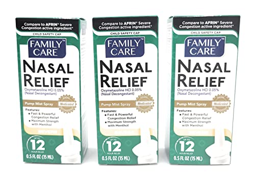 ASSURED Nasal Relief Spray, Pump Mist, Anti-drip, Severe Congestion, (Oxymetazoline HCI) 12 Hours, 3 Pack. - Image 2