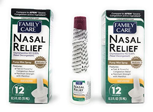 ASSURED Nasal Relief Spray, Pump Mist, Anti-drip, Severe Congestion, (Oxymetazoline HCI) 12 Hours, 3 Pack. - Image 5