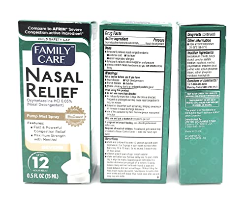 ASSURED Nasal Relief Spray, Pump Mist, Anti-drip, Severe Congestion, (Oxymetazoline HCI) 12 Hours, 3 Pack. - Image 3