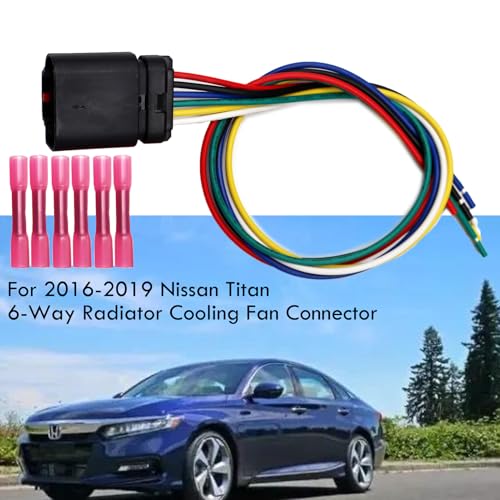 LIZAPUS 6-Way Radiator Cooling Fan Connector Compatible with 2016-2019 Nissan Titan Wiring Harness Plug WPT-1241, 3U2Z14S411FJAC - Image 5