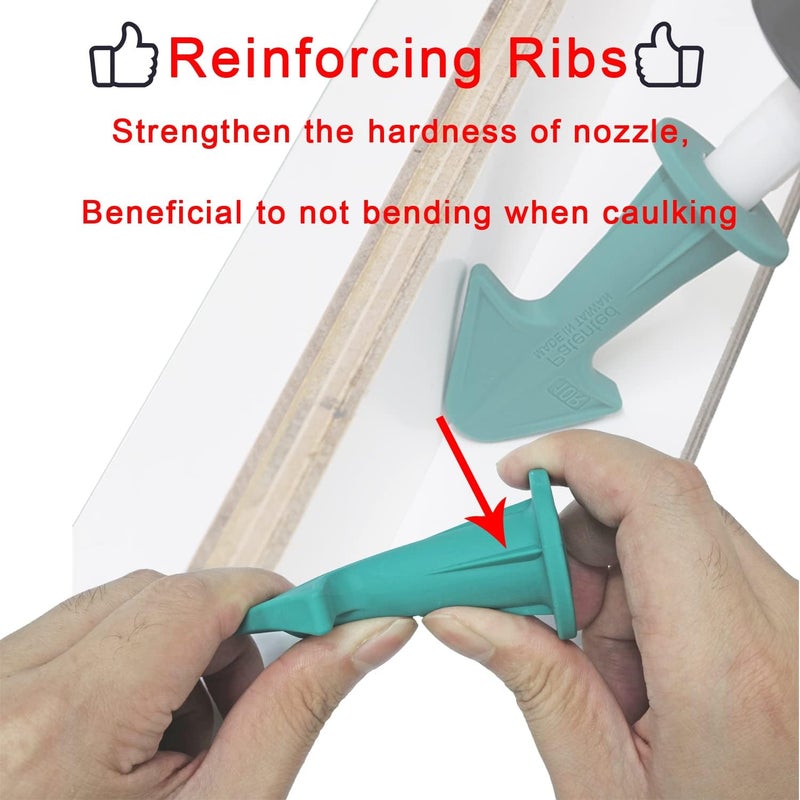 ORX PLUS TOOLS ORXPLUS Tools Caulking Gun Nozzle Adapter, Reusable Applicator, Silicone Caulking Tools(6.5R, 10R, 13R) w/Caulk Saver - Image 3
