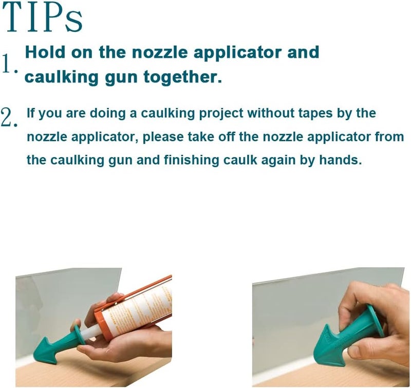 ORX PLUS TOOLS ORXPLUS Tools Caulking Gun Nozzle Adapter, Reusable Applicator, Silicone Caulking Tools(6.5R, 10R, 13R) w/Caulk Saver - Image 4