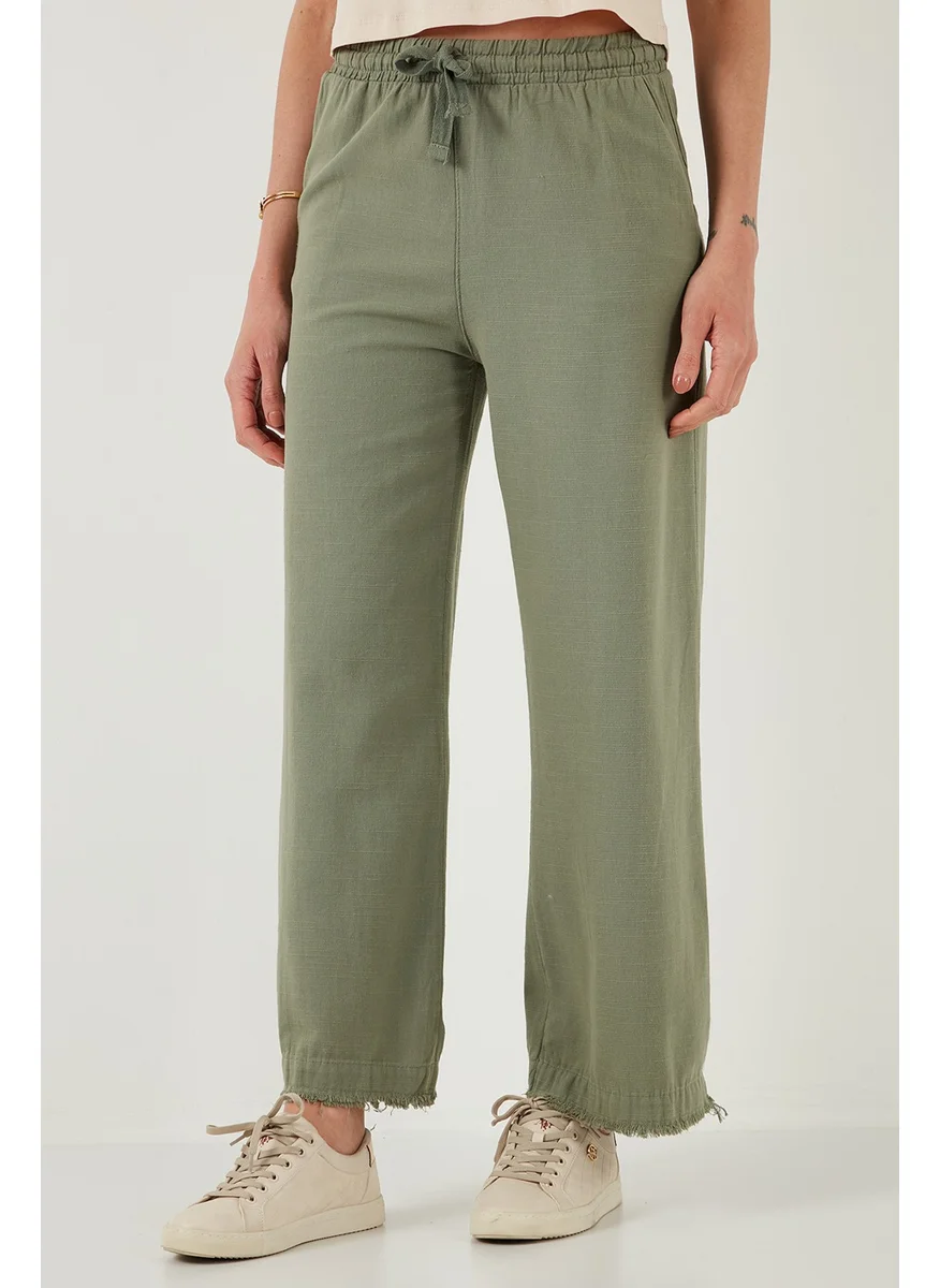 Lela Cotton Relaxed Fit High Waist Wide Leg Pants Women's Trousers 668yp5275