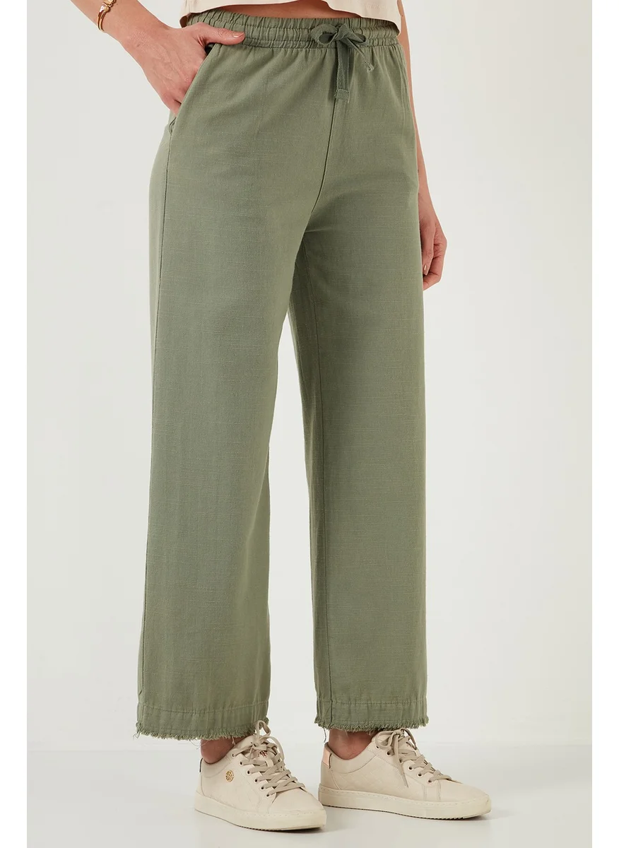 Lela Cotton Relaxed Fit High Waist Wide Leg Pants Women's Trousers 668yp5275
