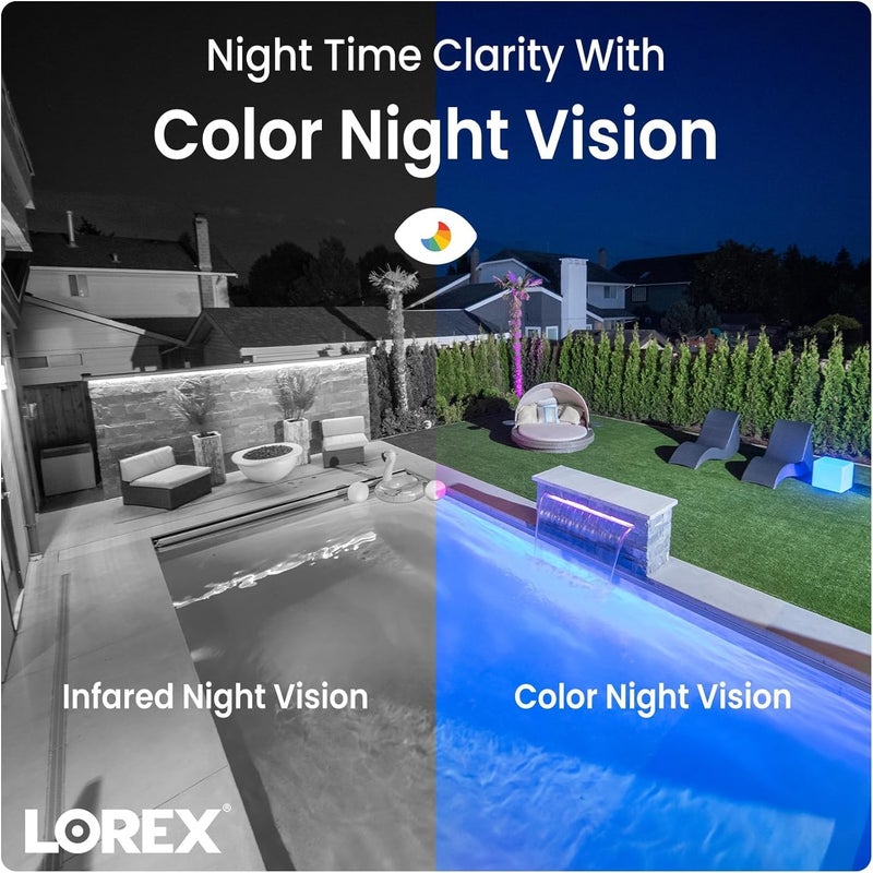 Lorex 4K 8MP IP Bullet PoE White Wired Security Camera | Add-On Camera | Color Night Vision | Smart Motion Detection (Person/Vehicle) | Listen-in Audio | IP67 Weatherproof | Metal Housing - Image 3