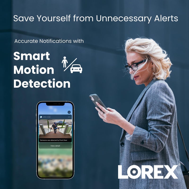 Lorex 4K 8MP IP Bullet PoE White Wired Security Camera | Add-On Camera | Color Night Vision | Smart Motion Detection (Person/Vehicle) | Listen-in Audio | IP67 Weatherproof | Metal Housing - Image 4