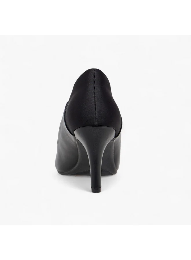 Flora Bella By Shoexpress Women Panelled Pointed Toe Pumps with Stiletto Heels