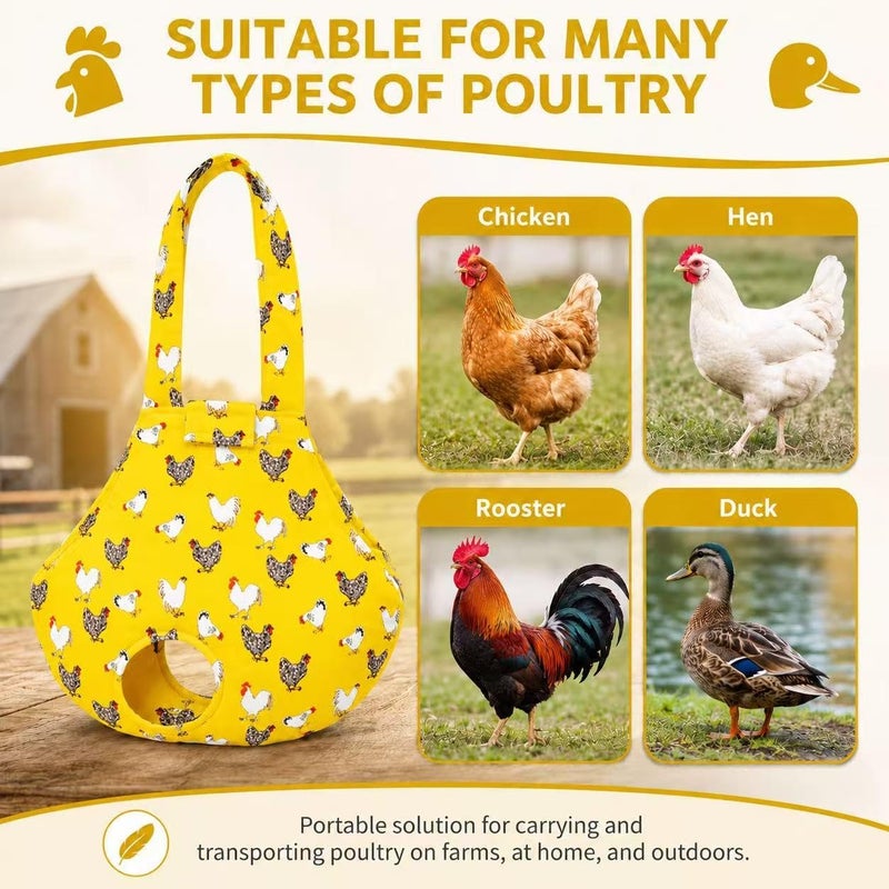 DZXZY Chicken Holder Bag Hen Sling Carry Bag Chicken Carrier with Handle Chicken Supplies Chicken Medic Bag Catching Hand Bag (Yellow) - Image 3