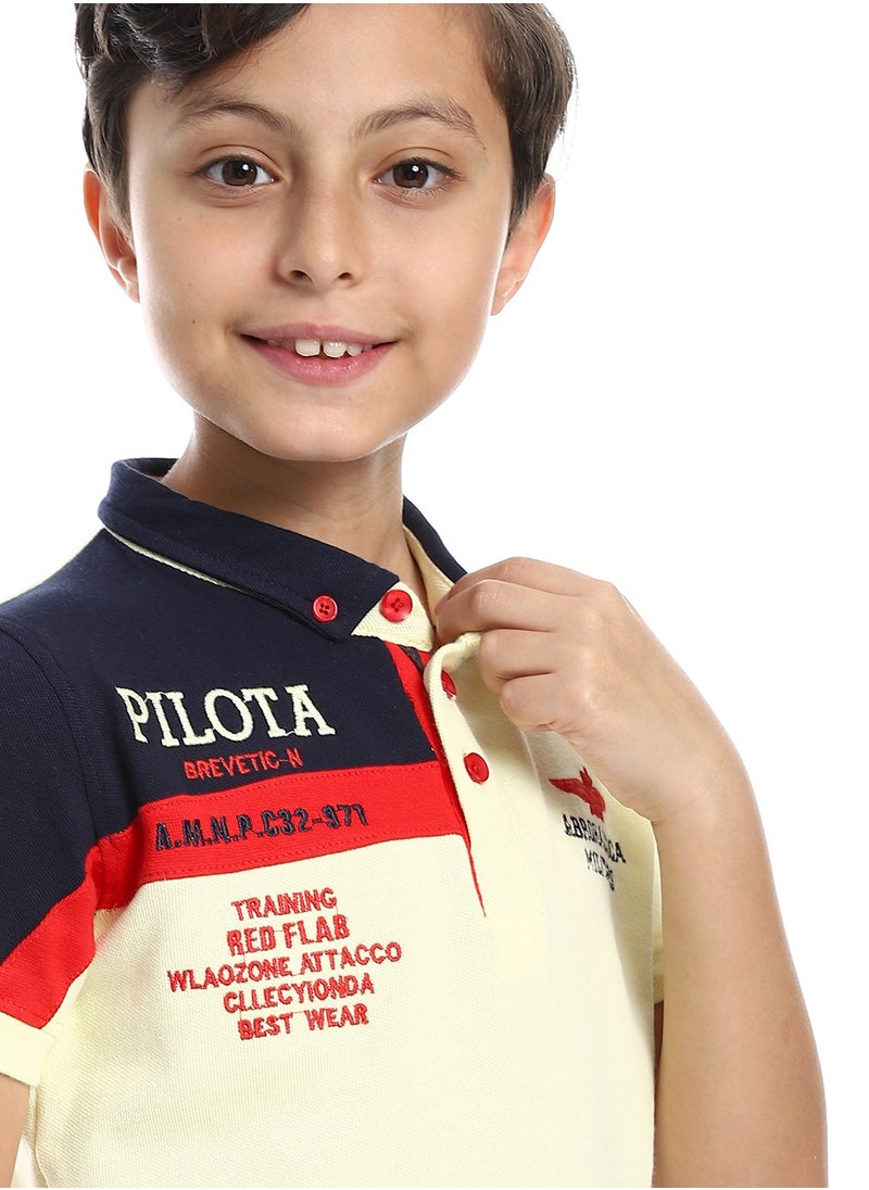 Caesar - Boys Collared Neck Polo Shirt - Image 1