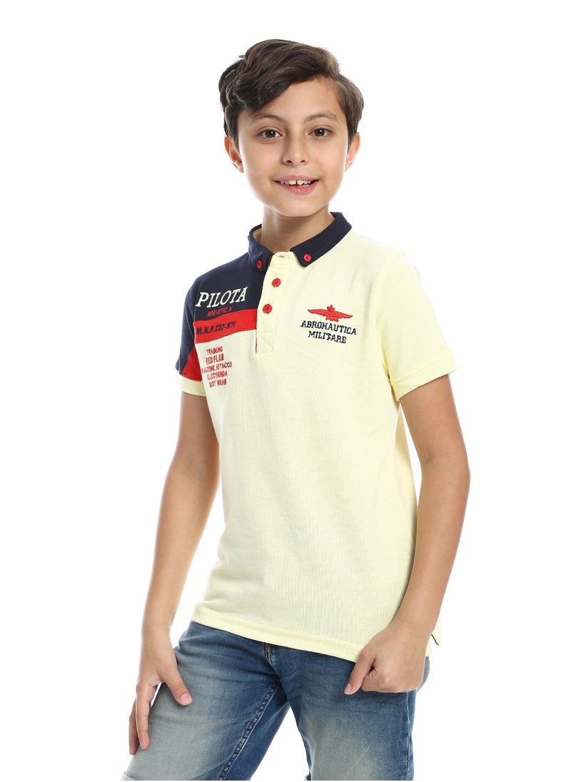 Caesar - Boys Collared Neck Polo Shirt - Image 1