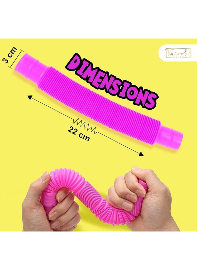 6 Pack Tangletech Fingertip Glow Tubes with Drawstring Storage Bag Sensory Light Up for Kids Glow in the Dark Holiday Party Favors  - Image 4