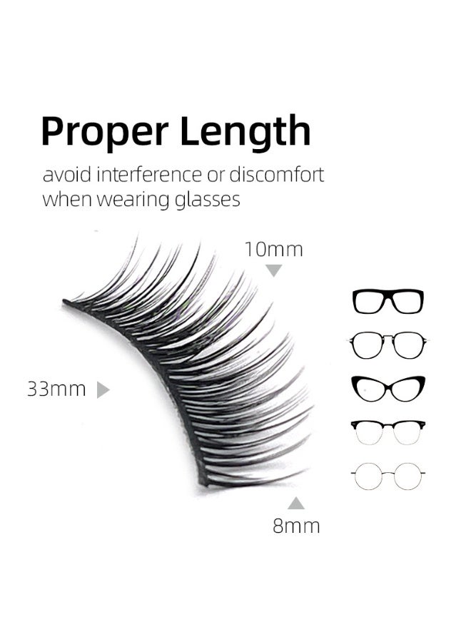 Bond 20 Pairs False Eyelashes Set,8mm-10mm Anime Cosplay Eyelashes: C-Curl, 0.07mm Thickness, Natural Dense Style,Create Manga Big Eyes, Wispy Lashes Kit for Beginners,Effortlessly Master Cosplay Makeup, Also Naturally Charming for Daily Wear! - Image 3