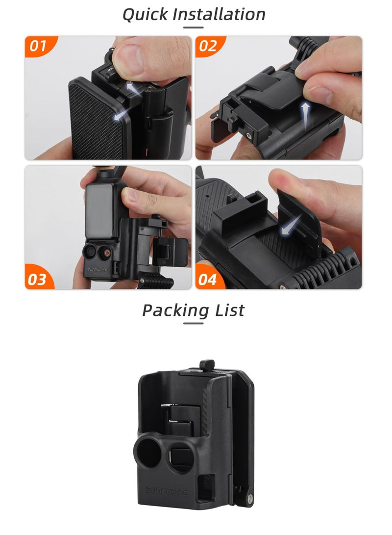 Magnetic Camera Mount Stand Base for Pocket 3 Camera Adjustable Desktop Stable Bracket Non-Slip Holder Compatible with Pocket3 Accessories