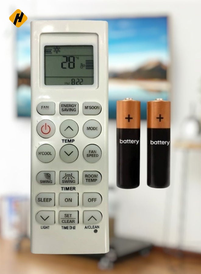 HuHa AC Remote No. 36I (No Backlight), Compatible/Replacement for LG AC Remote Control – Exact Match Remote for LG Air Conditioners – Simple, Reliable Control, Battery Included - Image 2