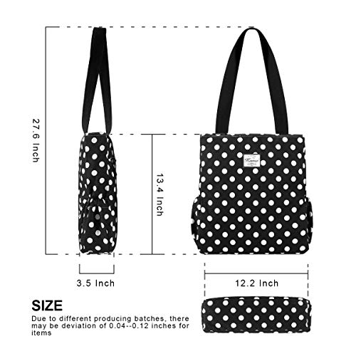 KAMO Floral Tote Bag - Shoulder Bag Stylish Shopping Casual Bag Foldaway Travel Bag Handbags for Women - Image 3