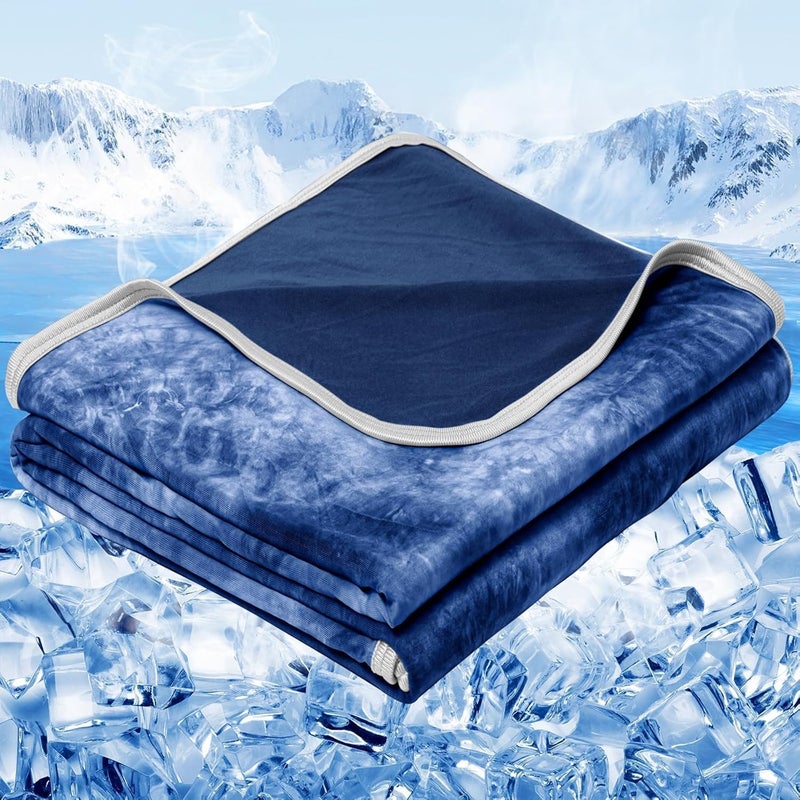 inhand Cooling Blanket King Size (60"x90"), Cooling Blankets for Hot Sleepers, Absorbs Heat to Keep Adults Cool for Summer Nights Sweats, Thin Cold Lightweight Blanket for Couch Bed, All Season Use - Image 1