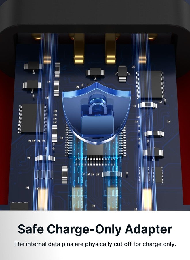 JSAUX USB Data Blocker, (4-Pack) USB A Defender Only for Quick Charge, Protect Against Juice Jacking, Refuse Hacking Provide Safe Charging- Red - Image 4