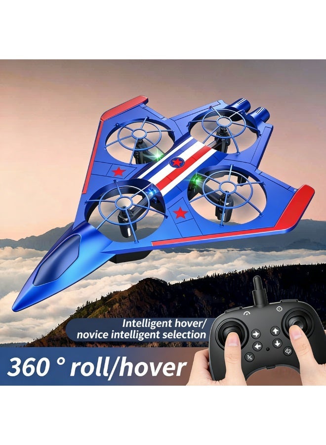 Closeli Kids Toy Drone, RC Fighter Jet, RC Aircraft, Quadcopter with 2 Rechargeable Batteries, Smart Hovering, 360° Flips, One-Key Start/Landing, Cool LED Lights, Durable Anti-Crash Body, 3 Speed Modes, Beginner Drone Gift - Image 2