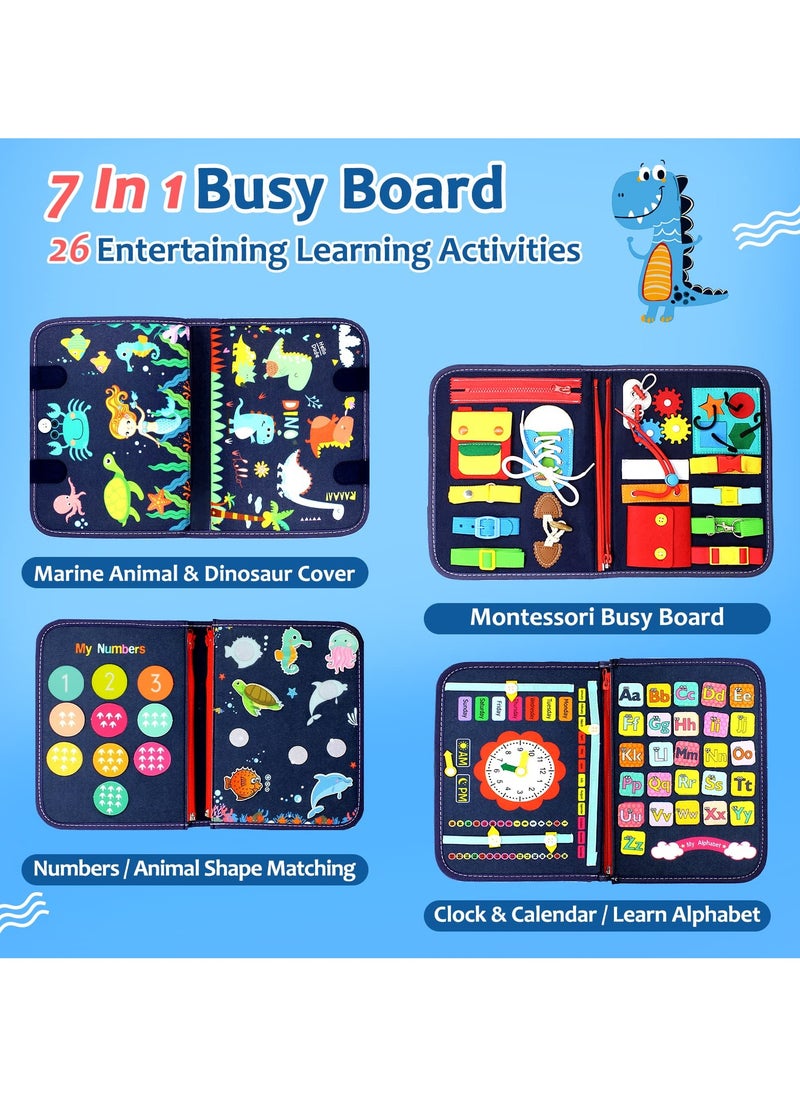 Mr. Penda Busy Board Montessori Toy for 1 2 3 4 Years Old, Educational Activity Sensory Board, Preschool Learning Fine Motor Skills Toys, Toddler Travel Toy  - Image 2