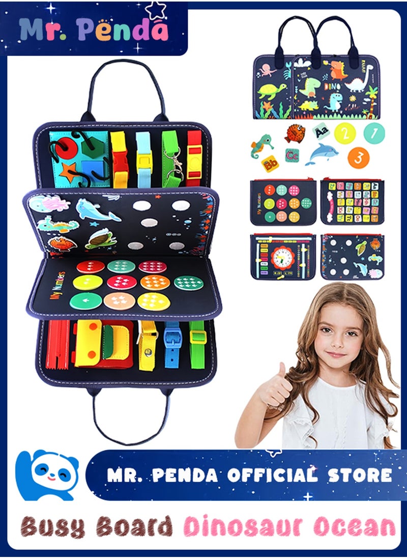 Mr. Penda Busy Board Montessori Toy for 1 2 3 4 Years Old, Educational Activity Sensory Board, Preschool Learning Fine Motor Skills Toys, Toddler Travel Toy  - Image 1