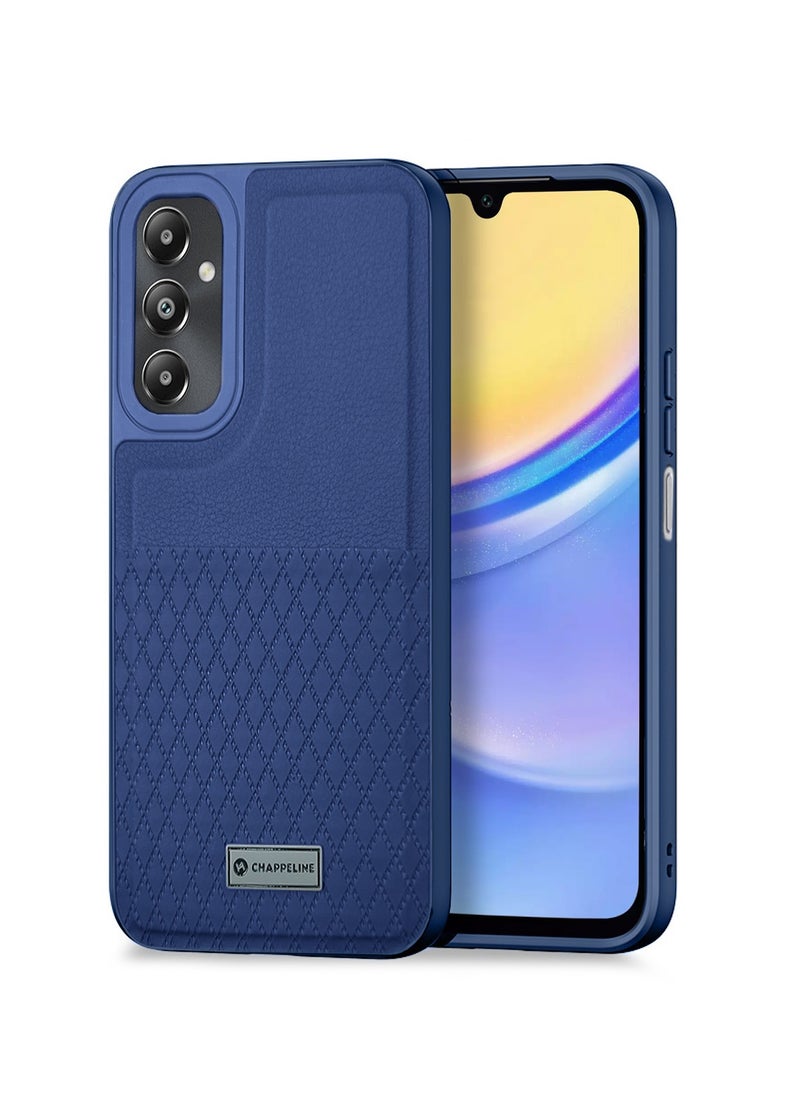 CHAPPELINE Silicone Pattern Case Cover For Samsung Galaxy a15 Blue  - Image 1