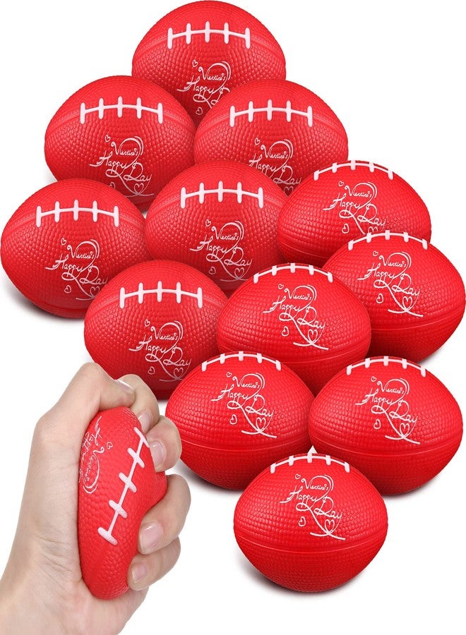 زانماي، 12 قطعة من كرات تخفيف التوتر لعيد الحب، هدايا حفلات كرة القدم لعيد الحب، كرات صغيرة من الفوم المضغوط، هدية للفصول الدراسية لكرة القدم، كرات تخفيف التوتر لعيد الحب للأطفال والنساء في المدارس، 8.75 × 5.75 سم - Image 1