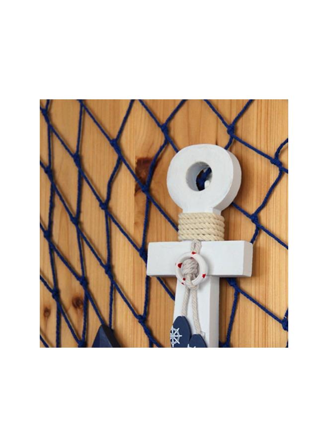 klarako Wall Hanging Ornament Wooden Nautical Anchor Shape Nautical Decoration 28x20cm - Image 5