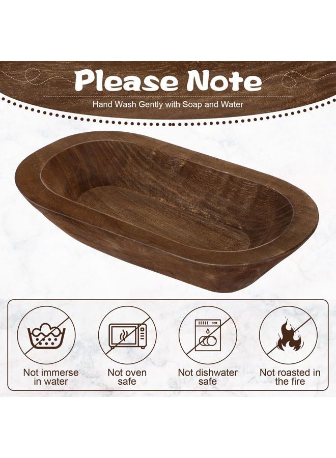 Nuogo 10 Pack Wooden Dough Bowls Bulk Rustic Dough Bowls Hand Carved Wood Bowl Dining Room Paulownia Bowls for DIY Home Crafts Making Farmhouse Fruits Supplies Decoration - Image 4
