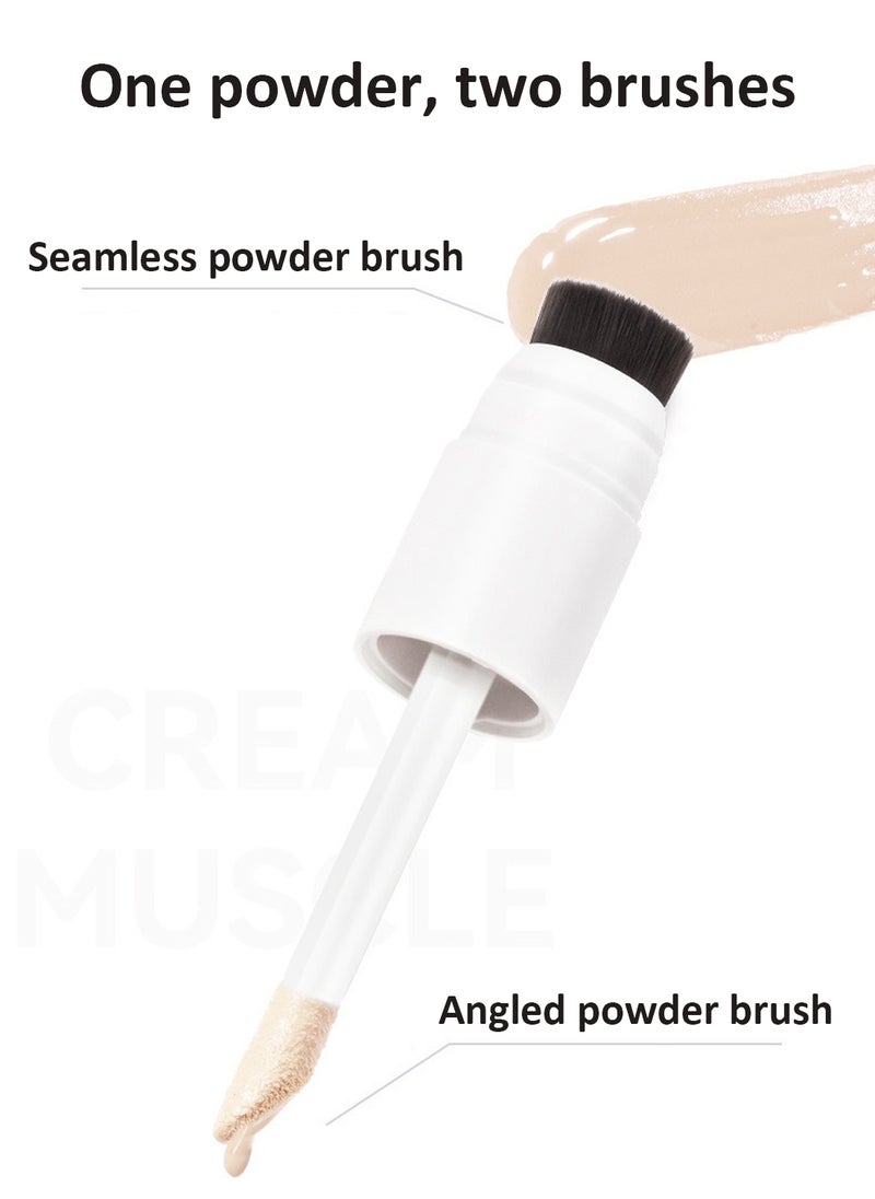 Novo High Coverage Liquid Foundation with Double-ended Brush, Long-lasting and Lightweight, Brightening and Moisturizing Concealer for Women, 8g  - Image 4