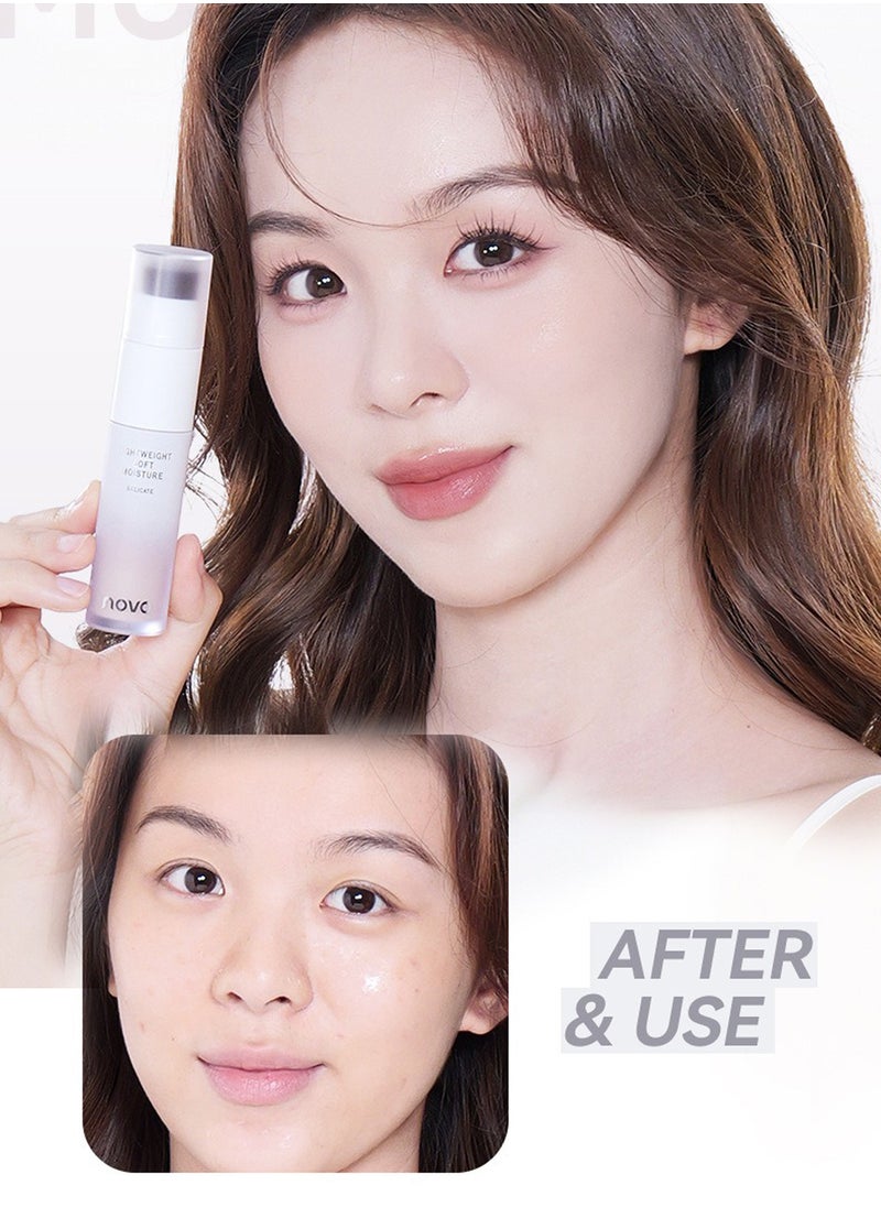 High Coverage Liquid Foundation with Double-ended Brush, Long-lasting and Lightweight, Brightening and Moisturizing Concealer for Women, 8g