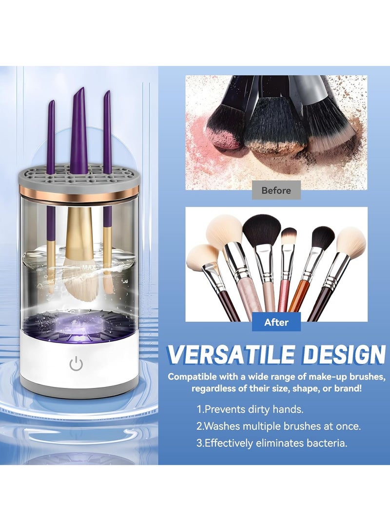 Raxoom Electric Makeup Brush Cleaner, Makeup Brush Cleaner Machine with Brush Clean Mat, Automatic Cosmetic Brush Cleaner Makeup Brush Tools for All Size Beauty Makeup Brushes Set - Image 5