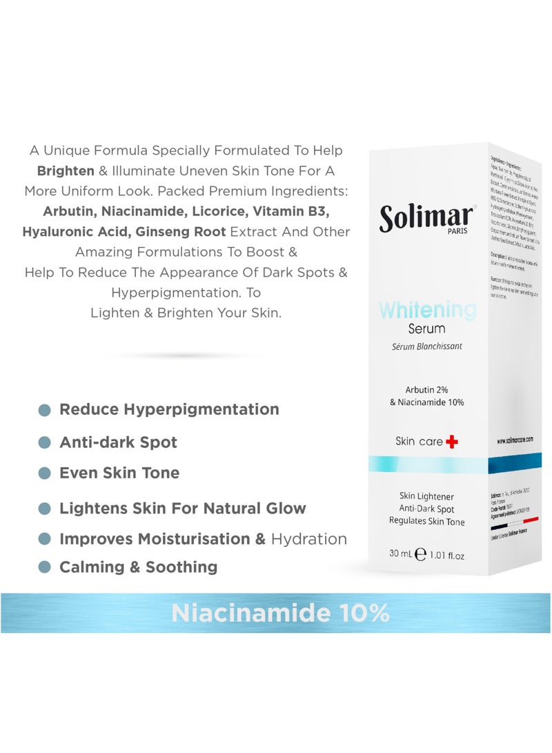 Solimar Paris Whitening Serum 30ml – Lightens Dark Spots, Brightens & Evens Skin Tone for Radiant, Healthy-Looking Skin - Image 2