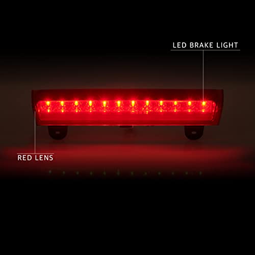 Cxdar Third 3rd Brake Light, LED High Mount Stop Light Replacement for 2000 2001 2002 2003 2004 2005 2006 Chevy Tahoe Suburban/GMC Yukon XL Denali, Rear Center Cab Roof Tail Lamp, Red Lens - Image 4