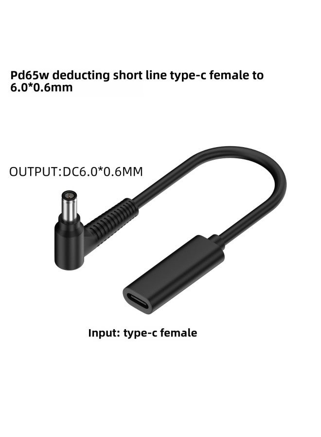 Typec Female To DC Multiple Specifications Charging Extension Cable Suitable For Notebook Pd Lure 65W Fast Charging Adapter Cable-Color:6006  - Image 1
