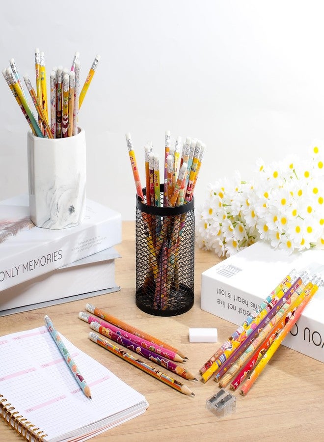 GOMANCHE 48 Pcs Happy Birthday Pencils for Students, Bulk Colorful Pencils with Top Erasers for Kids, Wood Writing Instruments for Teachers Classrooms Reward Birthday Party Supplies, 12 Assort Style - Image 4