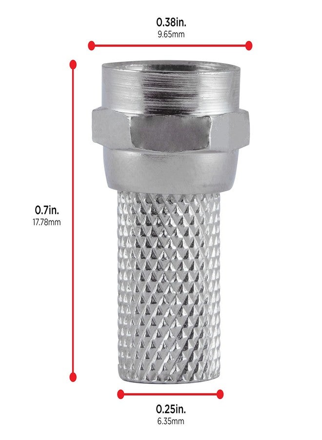 الترا برو موصلات UltraPro RG6 F-Type المحورية القابلة للفك، عبوة من 4 قطع، لاستبدال الموصلات أو تجميع الكابلات المخصصة، لا حاجة لأدوات، 52181 - Image 4