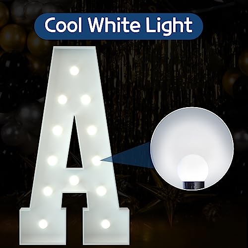 imprsv Marquee Letters 4 Feet Tall Large Light Up Letters Baby Shower Decorations Wedding Engagement Proposal White Party Decorations Marry Me Sign Big Cardboard Backdrop A - Image 2