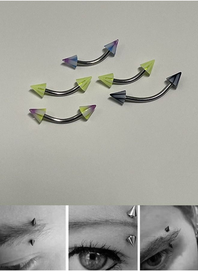 Generic - 5 Pieces of body piercing accessories trendy eyebrow ring to decorate the eyebrow lips and tongue - Image 1