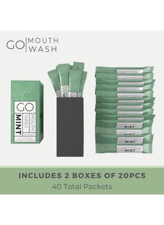 Exershield GO Travel Size Mouthwash Packets - Individual Mini Single Packets for Fresh Breath - TSA Compliant - Smart Packet Design to Reduce Travel Bottle Waste. Alcohol-Free.  - Image 2