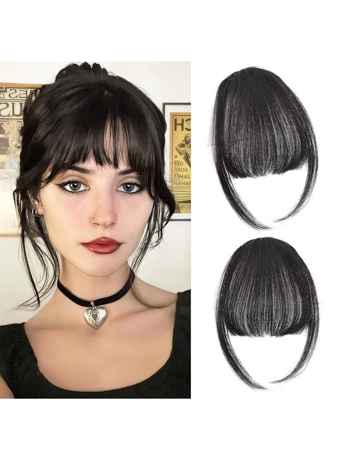 MR.THINDZ Clip in Front Bangs Hair for Women, 4.7 Inch Length Fake Bangs, DIY Cut Design, Bangs Hair Extensions for Women Hairstyle (Natural Color) - Image 1