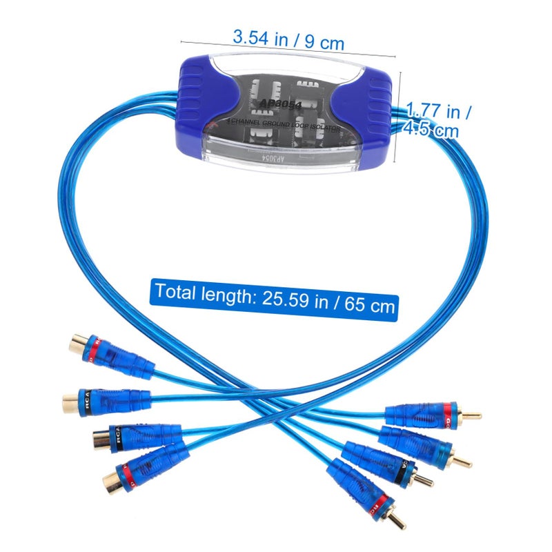 50W Channel Ground Loop Isolator Noise Filter Audio Eliminator for Car Stereo Home - Image 3