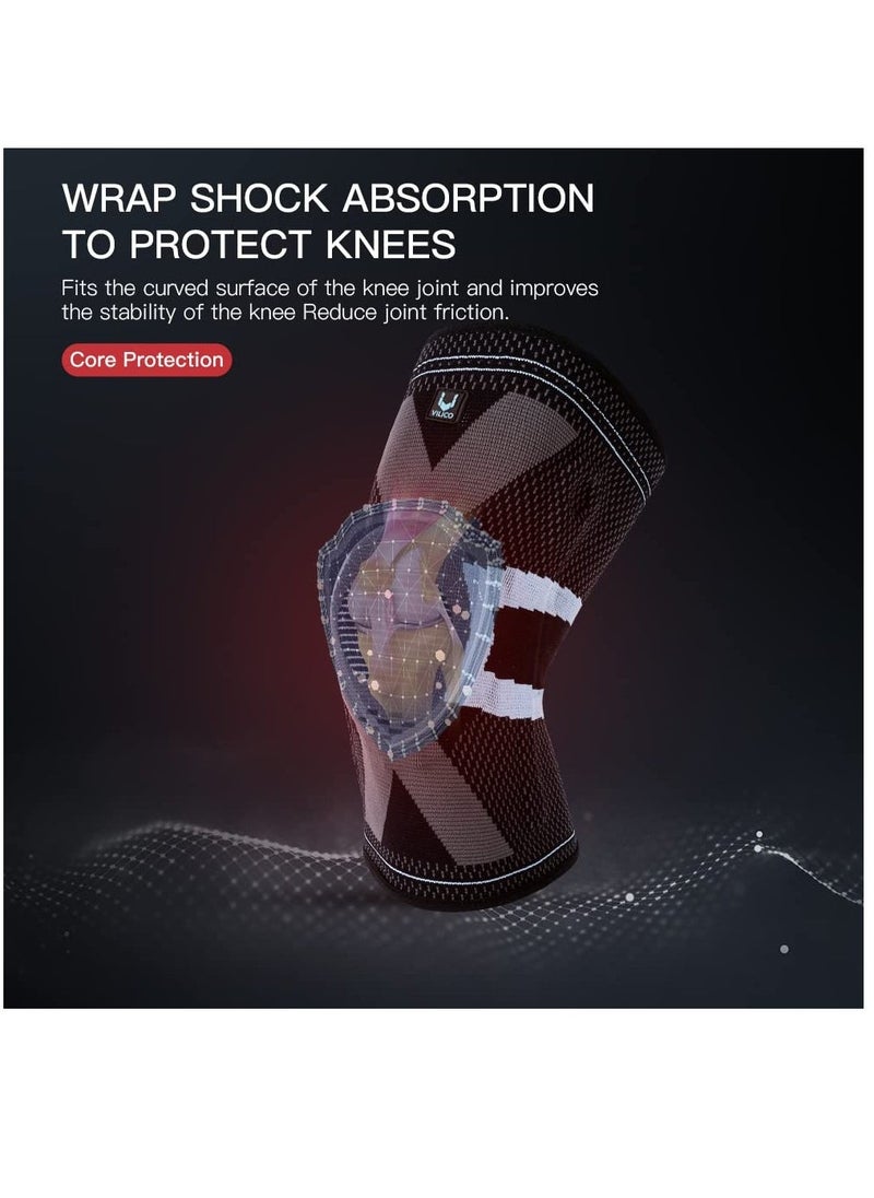 Generic - Knee Brace with Patella Pad & Side Stabilizers, Non-Slip Knee Support for Joint Knee Pain Relief Women and Men, Knee Support for Working, Running, Weightlifting, Fitness-1 Pair, L Size - Image 1