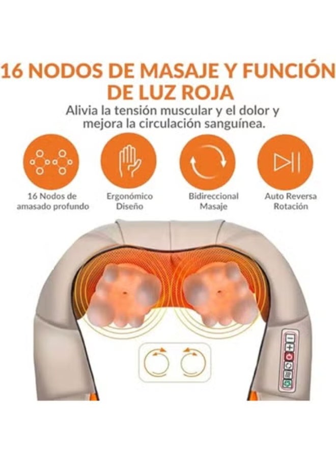 Electric Shiatsu Neck & Shoulder Massager - Deep Tissue 3D Kneading & Heat - Full Body Relief for Back, Leg, Foot & Arm - Easy to Use - Image 2