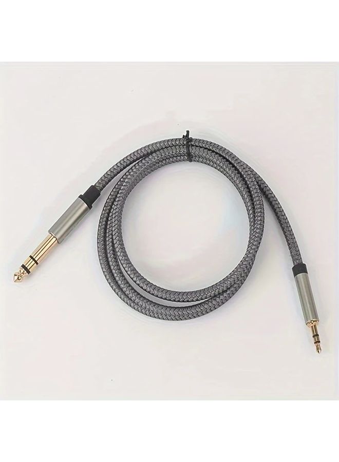 6.35mm to 3.5mm Male to Male Audio Cable Adapter 78.74 Inch Uncharged Universal for Phone Laptop TV - Image 1