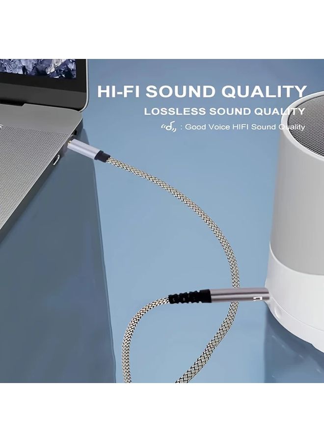 6.35mm to 3.5mm Male to Male Audio Cable Adapter 78.74 Inch Uncharged Universal for Phone Laptop TV - Image 5