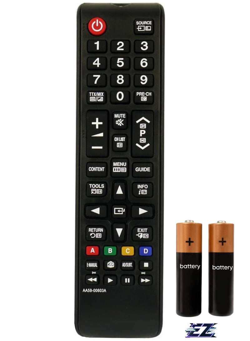ELTRAZONE Replacement Remote Control AA59-00743A Fit for SAMSUNG AA59-00622A AA59-00602A AA59-00741A BN59-00865A BN59-00942A AA59-00496A AA59-00603A AA59-00786A BN59-01175N UE32F6100 UE32F6100AK with battery - Image 1