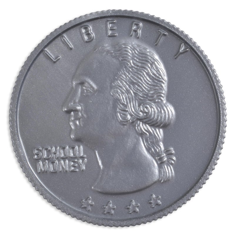 LEARNING ADVANTAGE - 7524 Learning Advantage, Play Quarters Plastic Coins - Set of 100 - Image 1