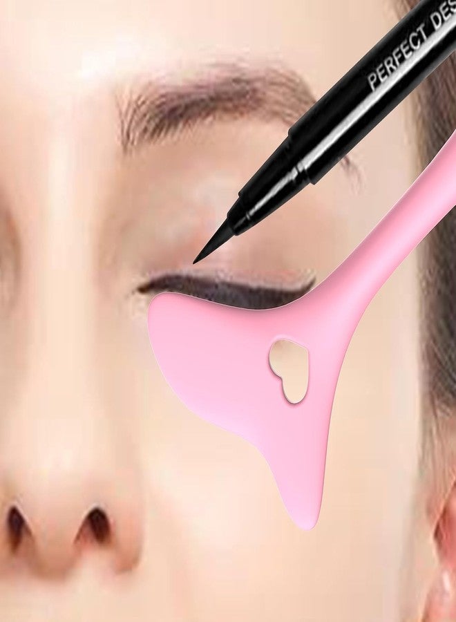 skyzone 4 in 1 Mascara Guard Upper Lower Eye Eyeliner Tape Lash Mascara Guard, Resusable Silicone Eyeshadow Eyebrow Stencils, Multifunction Eyeliner Tool Gift For Girls & Women's - Image 5